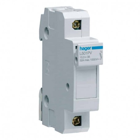 Hager 1000V DC 30A unipolar fuse holder circuit breaker