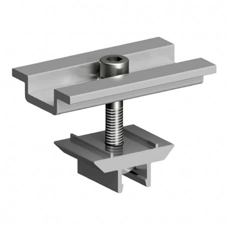 Central fastener for fastening to SG3 sections on solar panels