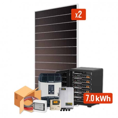Kit Solar Off Grid Diário Premium Lítio 960/4k