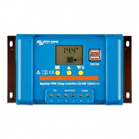 Controlador de carga solar Victron Bluesolar PWM 20A LCD&USB