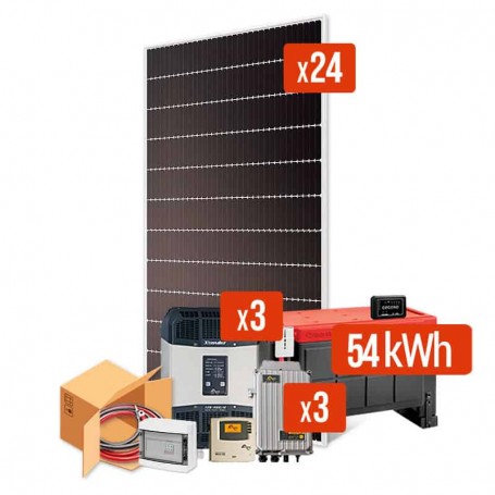Kit Solar Off Grid Diário Premium Lítio 11640/12k Trifásico