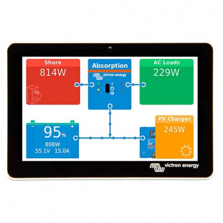 Ecrã para monitorização do sistema Victron GX Touch 50