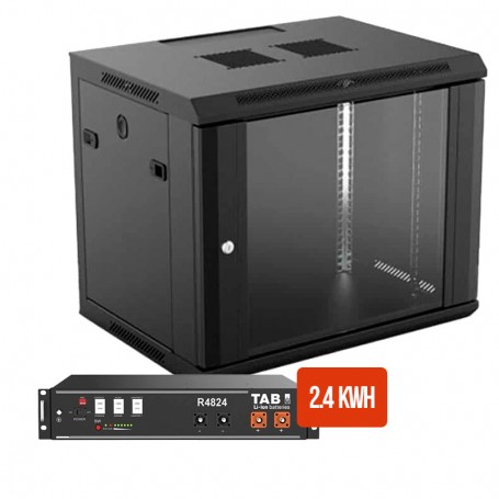 TAB R4824 2.4kWh Lithium Battery Kit with cabinet